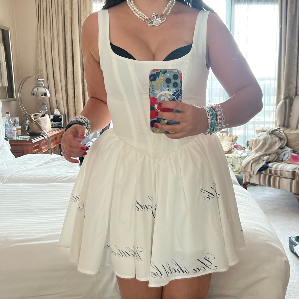 Custom made Eras Tour Tortured Poets Dress (Who’s afraid if little old me)